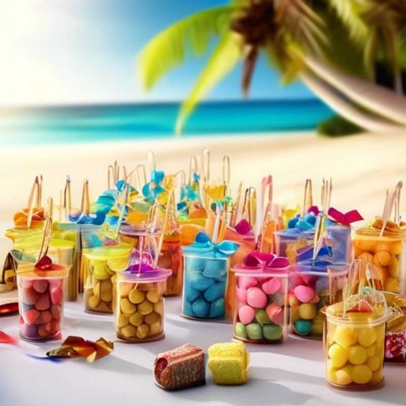 A colorful assortment of party favors, all priced under one dollar.